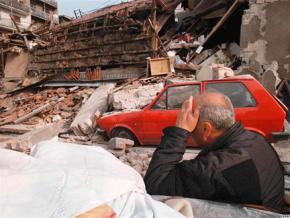 Aftermath of "humanitarian" air strikes during the NATO war on Yugoslavia